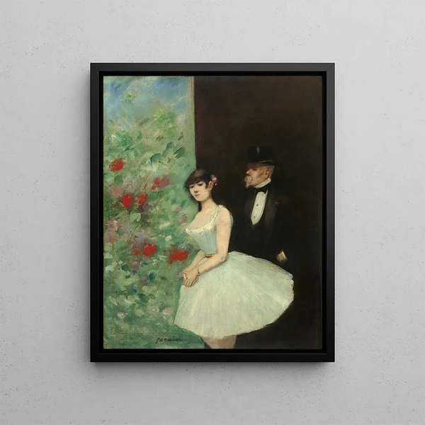 Achter de schermen - Jean-Louis Forain — ingelijst kunstwerk aan de muur