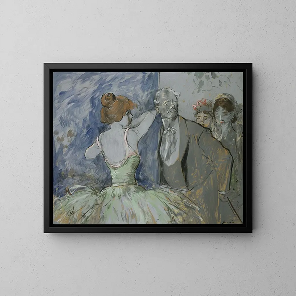 Achter de schermen - Jean-Louis Forain — ingelijst kunstwerk aan de muur