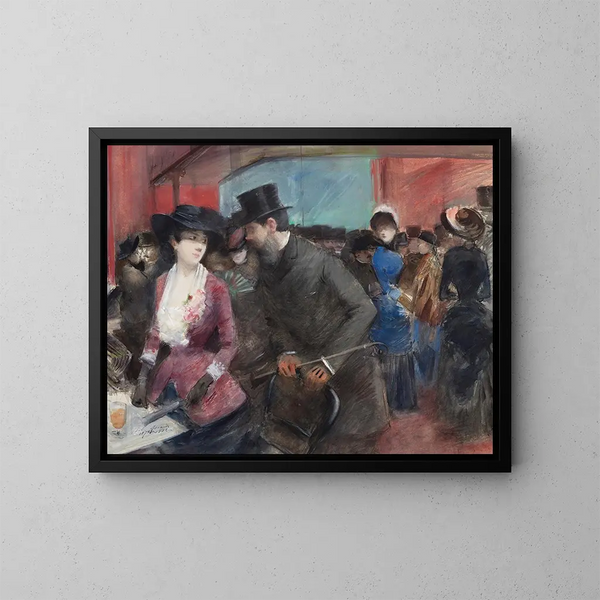 Folies Bergère - Jean-Louis Forain — ingelijst kunstwerk aan de muur