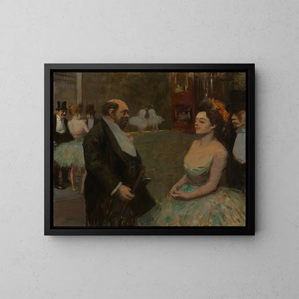 Achter de schermen - Jean-Louis Forain — ingelijst kunstwerk aan de muur