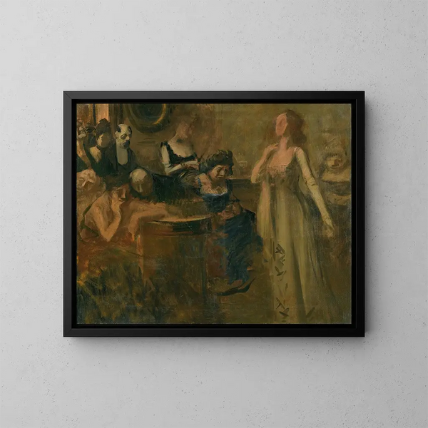 The Recital - Jean-Louis Forain — framed artwork on a wall
