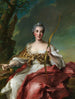 Madame Bergeret de Frouville as Diana - Jean-Marc Nattier — artwork view