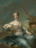 De hertogin van Chartres in de rol van Hébé - Jean-Marc Nattier — weergave van het kunstwerk