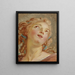 Head of a young woman looking upwards - Jean-Simon Berthélemy — framed artwork on a wall