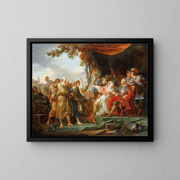 Les Bourgeois de Calais - Jean-Simon Berthélemy — framed artwork on a wall