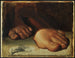 Studie voor de voet in Jezus die de sleutels aan Sint-Pieter overhandigt - Jean-Auguste-Dominique Ingres — weergave van het kunstwerk