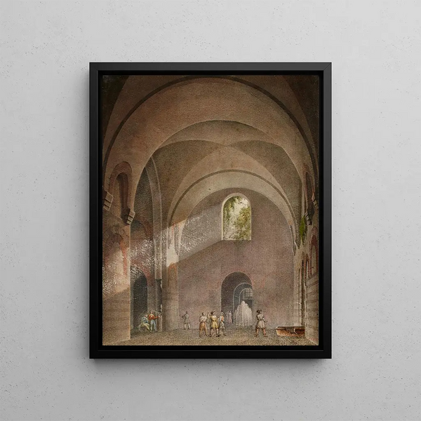 Interior view of the Baths of Julian - Jean Baptiste Marchal — framed artwork on a wall