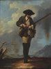 Portrait op de benen van een jager - Jean Barbault — weergave van het kunstwerk