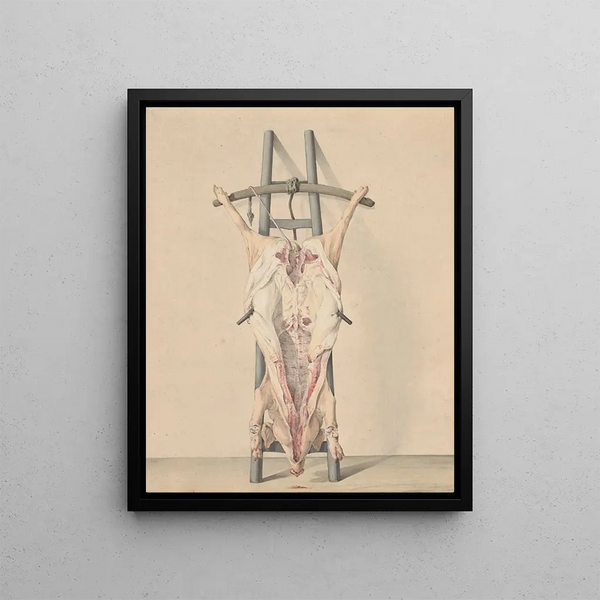 Slaughtered Pig - Jean Bernard — framed artwork on a wall