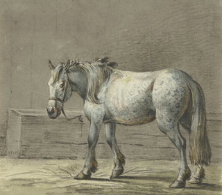 Jean Bernard - Staand paard in een stal naar links.webp
