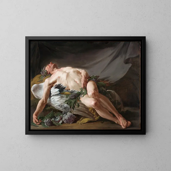 Sleep - Jean-Bernard Restout — framed artwork on a wall