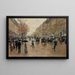 Boulevard Poissonnière en automne - Jean Béraud — framed artwork on a wall