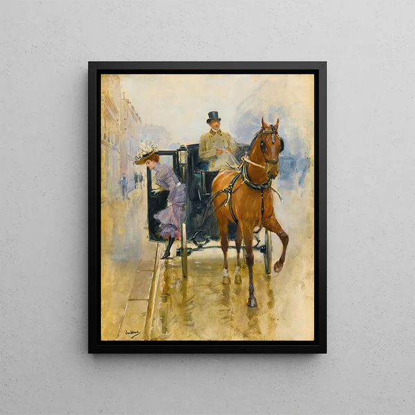 Jean Braud - Jeune Femme Descendant Dun Fiacre.webp