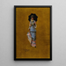 Young woman with umbrella - Jean Béraud — framed artwork on a wall