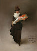 Young woman with a bouquet of flowers - Jean Béraud — artwork view