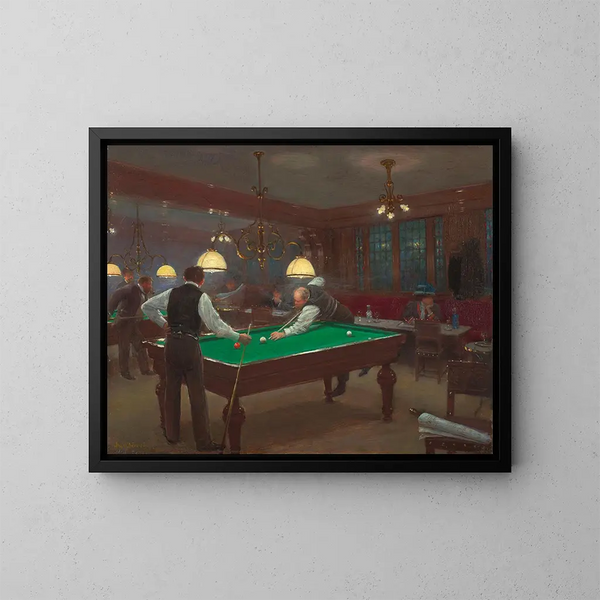 La Partie de billard - Jean Béraud — ingelijst kunstwerk aan de muur