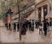 Le boulevard Montmartre devant le théâtre des Variétés l'après-midi - Jean Béraud — weergave van het kunstwerk