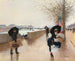 De Wind - Jean Béraud — weergave van het kunstwerk