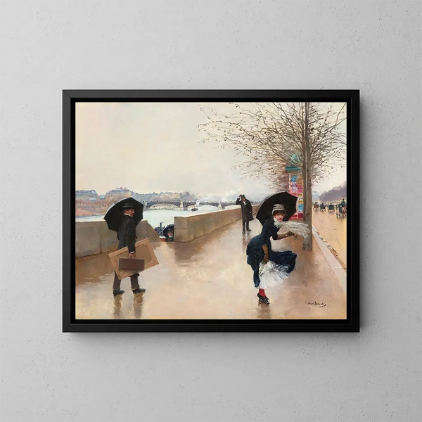 De Wind - Jean Béraud — ingelijst kunstwerk aan de muur