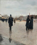 Verlaten van de begraafplaats van Montmartre - Jean Béraud — weergave van het kunstwerk
