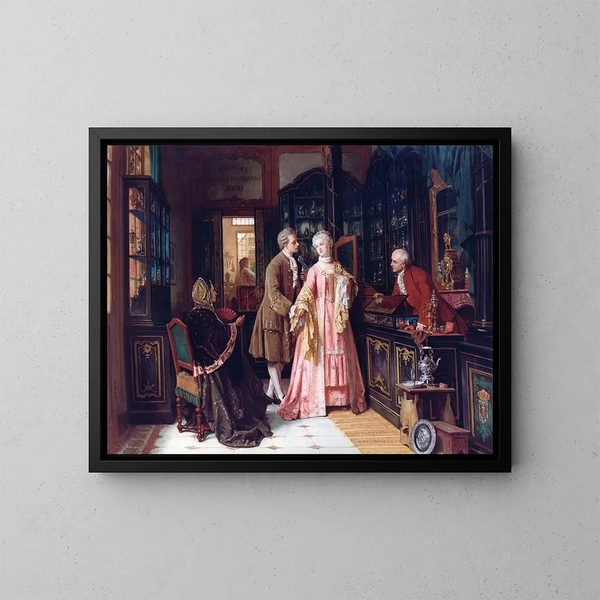 Choose the ring - Jean Carolus — framed artwork on a wall