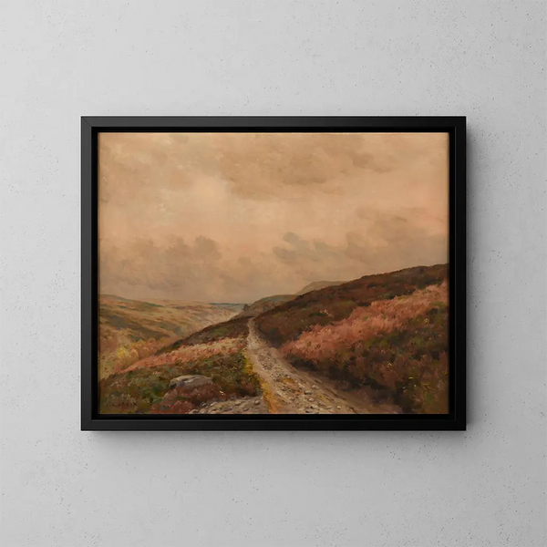 Scottish Heather Painting - Jean-Charles Cazin — framed artwork on a wall