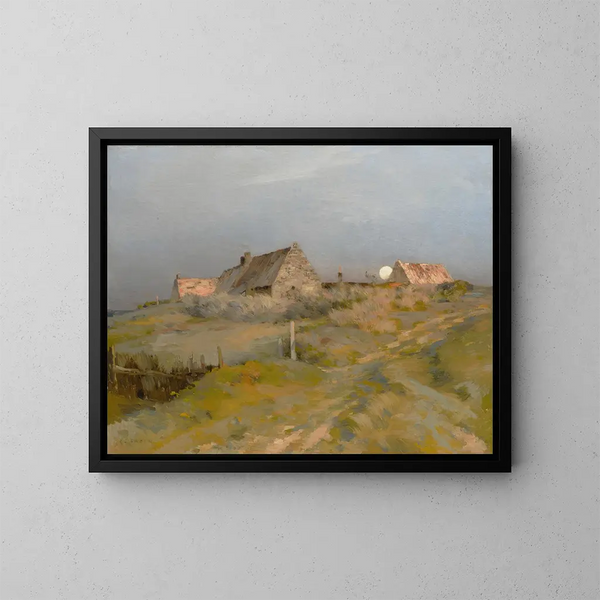 Moonrise Painting - Jean-Charles Cazin — framed artwork on a wall