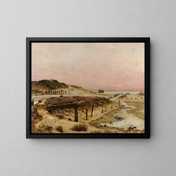 the ruins of the old port of Wimereux - Jean-Charles Cazin — framed artwork on a wall