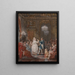 Een feest in een Louis XVI-interieur verlicht door een kandelaars en een fakkel met een dansend paar in de menuet - Jean Démosthène Dugourc — ingelijst kunstwerk aan de muur
