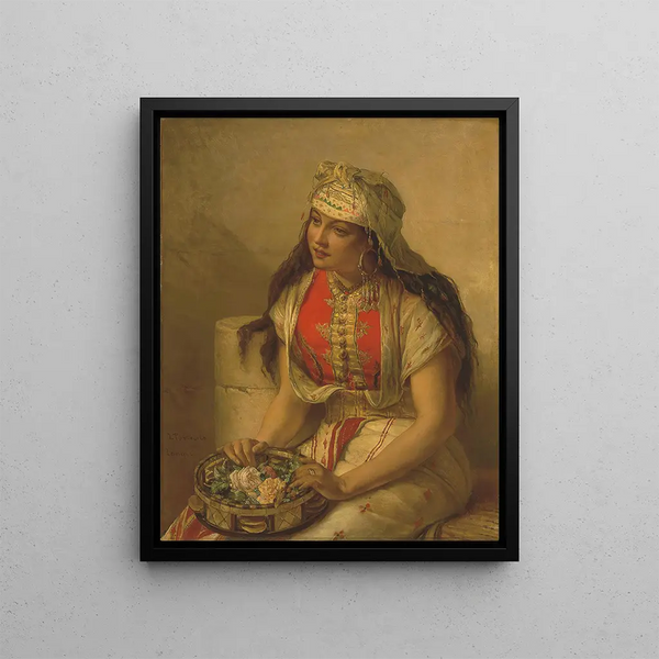Oriental Beauty - Jean François Portaels — framed artwork on a wall