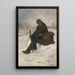 Le cheminot dans la neige - Jean François Raffaëlli — ingelijst kunstwerk aan de muur