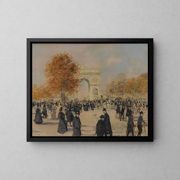 Les Champs-Élysées - Jean François Raffaëlli — framed artwork on a wall