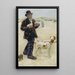 Man wandelend met honden - Jean François Raffaëlli — ingelijst kunstwerk aan de muur