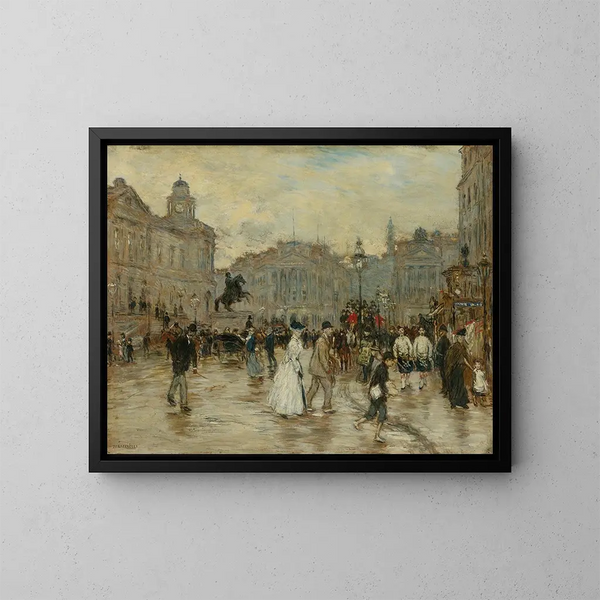Rue des Princesses, Edinburgh - Jean François Raffaëlli — framed artwork on a wall