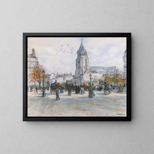 Saint-Germain-des-Prés Painting - Jean François Raffaëlli — framed artwork on a wall