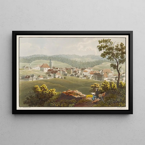 La Chaux-de-Fonds - Jean Henri Baumann — framed artwork on a wall