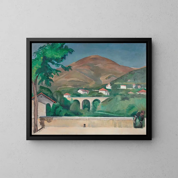 The parapet of Vence - Jean Hippolyte Marchand — framed artwork on a wall