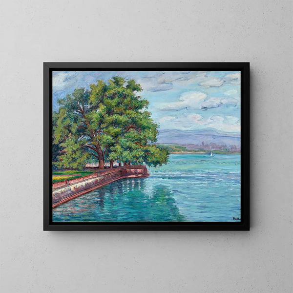 Garden of the International Labour Office, Geneva - Jean Misceslas Peské — framed artwork on a wall