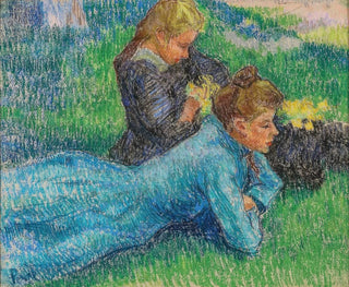Jean Pesk - Jeunes filles couches sur lherbe Two Girls Lying on the Grass.webp