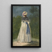 Une dame élégante vue de dos - Jean Pillement — ingelijst kunstwerk aan de muur
