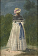 Une dame élégante vue de dos - Jean Pillement — weergave van het kunstwerk