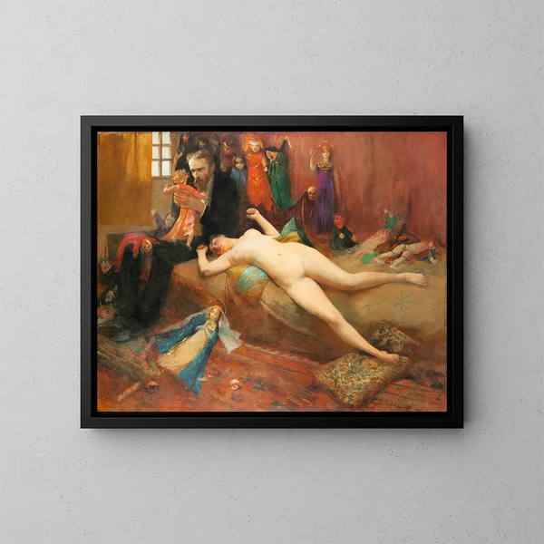 L'Homme aux poupées - Jean Veber — framed artwork on a wall