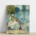 Reproductie van het schilderij Jeanne Fourmanoir op het Meer - Berthe Morisot