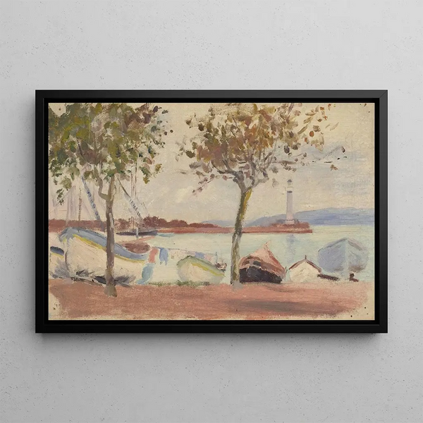 Le Phare du Petit Minou, Plouzané - Jeanne Jégou-Cadart — framed artwork on a wall