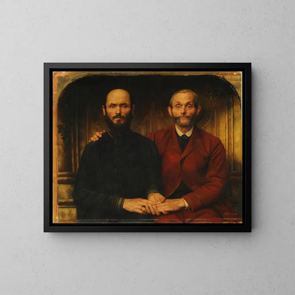 Vriendschap - Jef Leempoels — ingelijst kunstwerk aan de muur