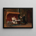 Het Diner van de Kanunniken - Jehan Georges Vibert — ingelijst kunstwerk aan de muur
