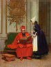 Een harde geneeskunde - Jehan Georges Vibert — weergave van het kunstwerk