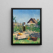 Een tuinier in een late zomertuin - Jenő Kemenyffy — ingelijst kunstwerk aan de muur