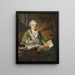 Portrait of the Customs Treasurer in Kerteminde Bartholomus Hansteen - Jens Juel — framed artwork on a wall
