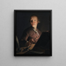 Self-portrait by candlelight - Jens Juel — framed artwork on a wall